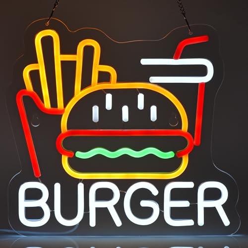 JOMOBUTY ハンバーガー Humburgerネオンサイン 多階段調光可 LED 洋食店ネオンライト店看板 店舗インテリア レストラン バー カフェ ハンの通販は