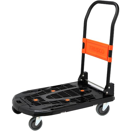 TRUSCO(トラスコ) 新型カルティオ 樹脂 台車 折り畳み 黒 軽量 自重6.8Kg 780X490 MPK-780-BK