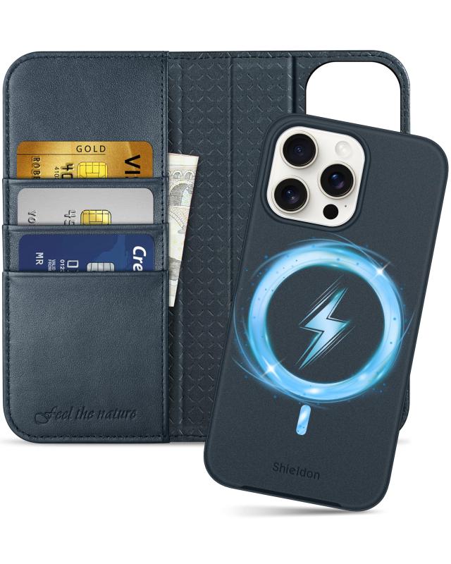 SHIELDON iPhone 15 Pro Max 対応 手帳型ケース 2in1分離式 本革 取り外し自由 あいふぉん15プロマックス 衝撃吸収 カード収納 横置きスの通販は 6,849円
