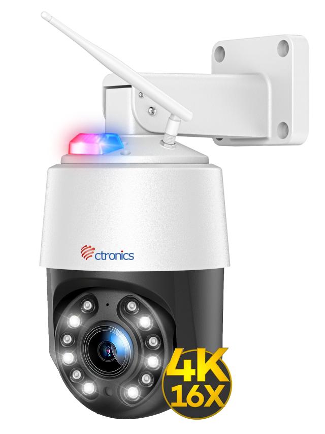 【4K・16光学ズーム】Ctronics 防犯カメラ 屋外 800万画素 5GWi-Fi AI検知 人/ペット/車両検知 自動追尾スマホ・PC遠隔操作 スマート暗視