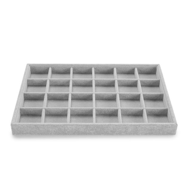 Oirlv ジュエリートレイ ベルベット 24区画 イヤリング 指輪 ディスプレイ 収納 アクセサリートレイ 高級 おしゃれ 適格請求書に対応 P00の通販はその他収納用品