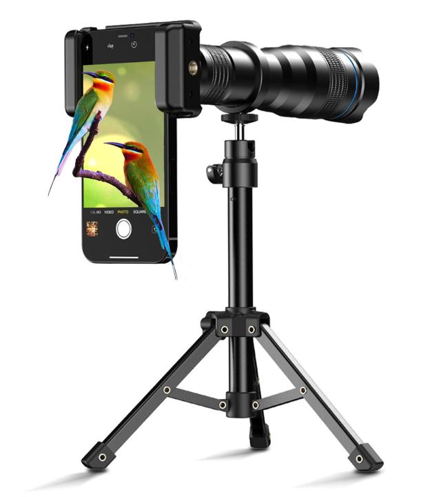 Apexel HD36倍望遠レンズ 新型なクリック付き単眼鏡 高倍率 ズームレンズ 望遠鏡 スマホレンズ 携帯レンズ 金属製の三脚付き 収納バック