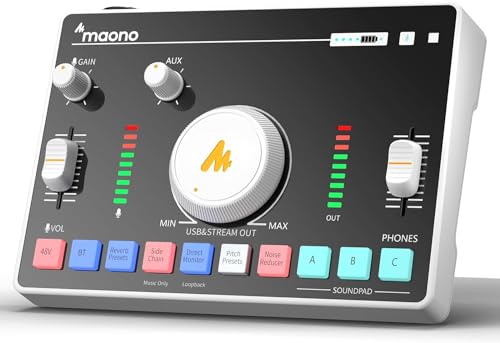 MAONO オーディオミキサー オーディオインターフェース XLR接続 