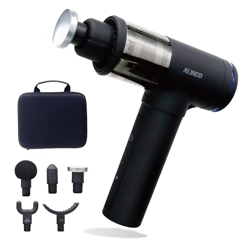 ALINCO (アルインコ) ハンディガン ボディシェイプガン コードレス 充電式 ハイパワー 高速振動 振動レベル3段階 アタッチメント5種 収納