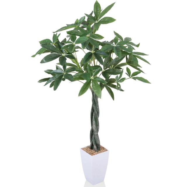 人工観葉植物 フェイクグリーン パキラ 110CM 造花 観葉樹 光触媒 空気清浄 消臭抗菌 室内の通販は