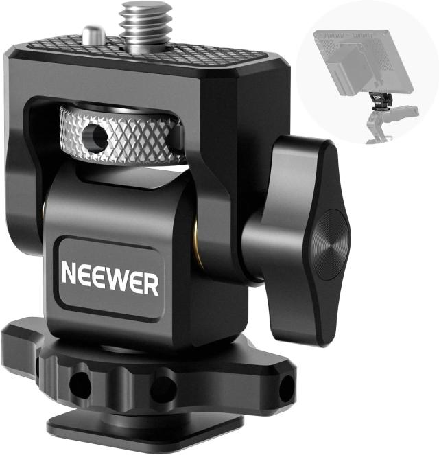 NEEWER カメラモニターマウント 2個 360°回転 180°チルト 調整可能なダンピング コールドシュー/ねじれ防止1/4”ネジ付き 5イン~7インチの通販は 5,724円