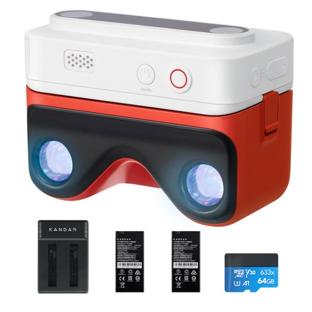 KanDao 3Dカメラ 4K 60FPS インスタントカメラ 180度 VRステレオカメラ 2.54インチタッチスクリーン付き VRデバイス対応 QooCam EGO バッ