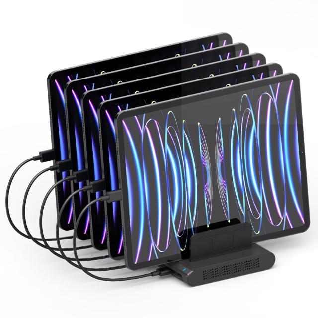 Unitek 2024 USB充電ステーション 10ポート 卓上充電スタンド 最大12A 60W PSE認証済 10台同時充電 1.5A/2.4A 複数台対応 Android/iPhone