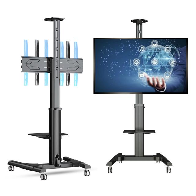 BESSTER 大型テレビスタンド キャスター 壁寄せ ハイタイプ テレビ台 55-100インチテレビに対応 液晶ディスプレイ 壁寄せテレビスタンド