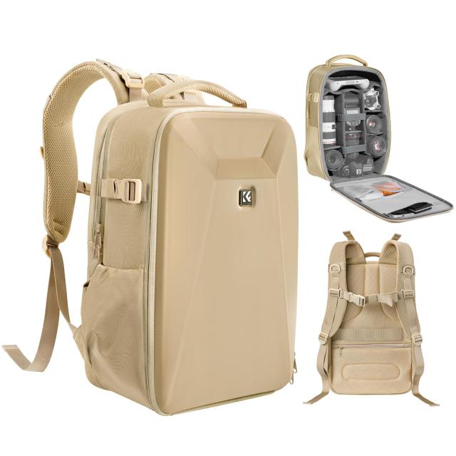 K&F Concept カメラバッグ カメラリュック リュックサック 大容量 おしゃれ EVA耐衝撃 22L 16インチPC収納&三脚収納可 一眼レフカメラバの通販は 8,159円