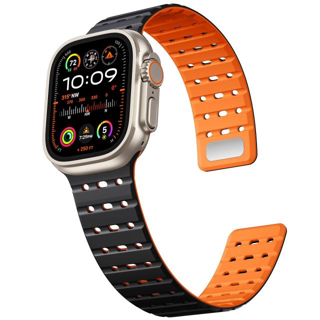 Bandletic] アップルウォッチ10 バンド シリコン マグネット - 夏 蒸れ 