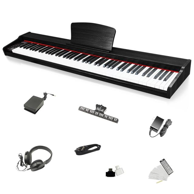 【木製電子ピアノ 】Longeye ロンアイ 電子ピアノ 88鍵盤 MOLD2 日本語表記 二つヘッドホン同時使用 MIDI端子対応 10mmストローク 380種の通販は