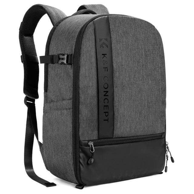 K＆F Concept カメラリュック 一眼レフ カメラバッグ 防水 大容量 三脚 15.6インチpc収納可 レインカバー付 多機能 夜行安全保護 バックパ