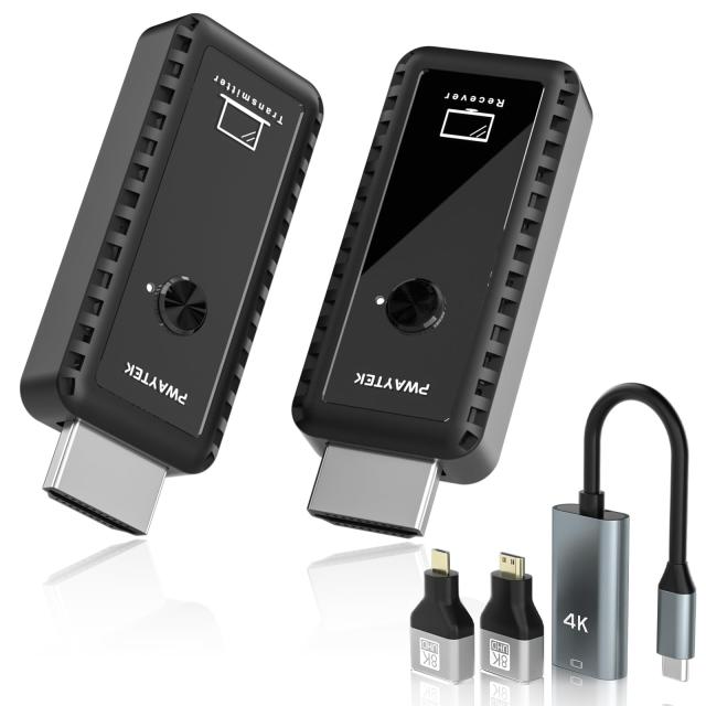 ワイヤレスHDMI 無線 送受信機セット小型 拡張モード 4台増設可能 収納に便利 無線化 30m安定転送距離 1080P/5Ghz WIFI＆設定不要 映像音