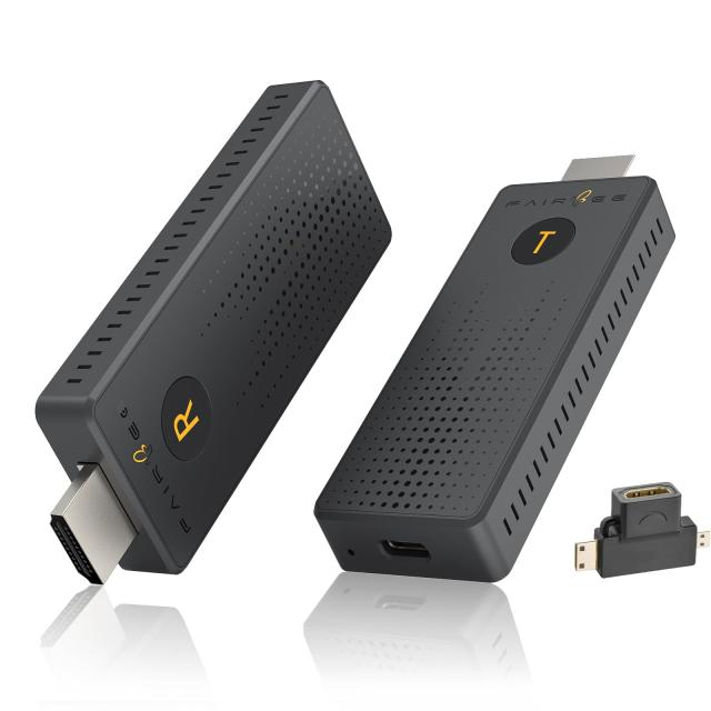 4KワイヤレスHDMI 送受信機、小型無線Hdmiエクステンダ、拡張モード16台増設可能、プラグ＆プレイ、hdmi 無線化30m転送距離、2.4G/5.8GHz