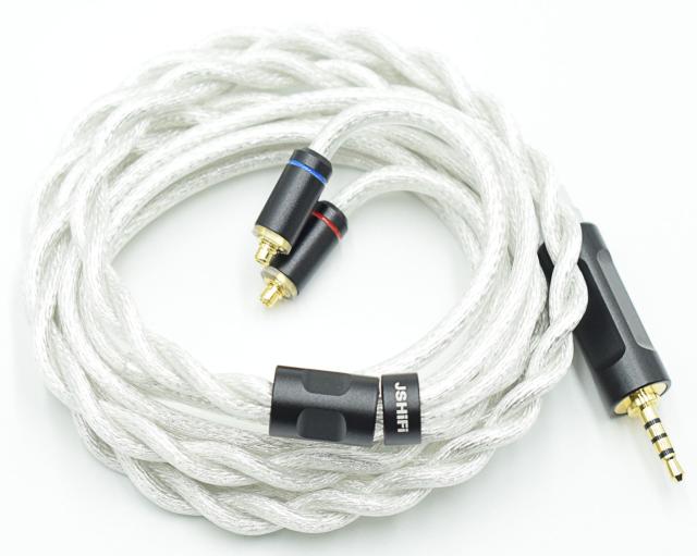 【JSHiFi-Memory】MMCX2.5mmリケーブル 2芯バランス同軸ケーブル銀メッキ・単結晶銅混合線材 2.5？イヤホンアップグレードケーブル MMCX