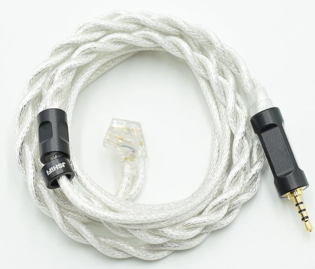【JSHiFi-Memory】QDC2.5mmリケーブル 2芯バランス同軸ケーブル銀メッキ・単結晶銅混合線材 2.5？イヤホンアップグレードケーブル 中華QD