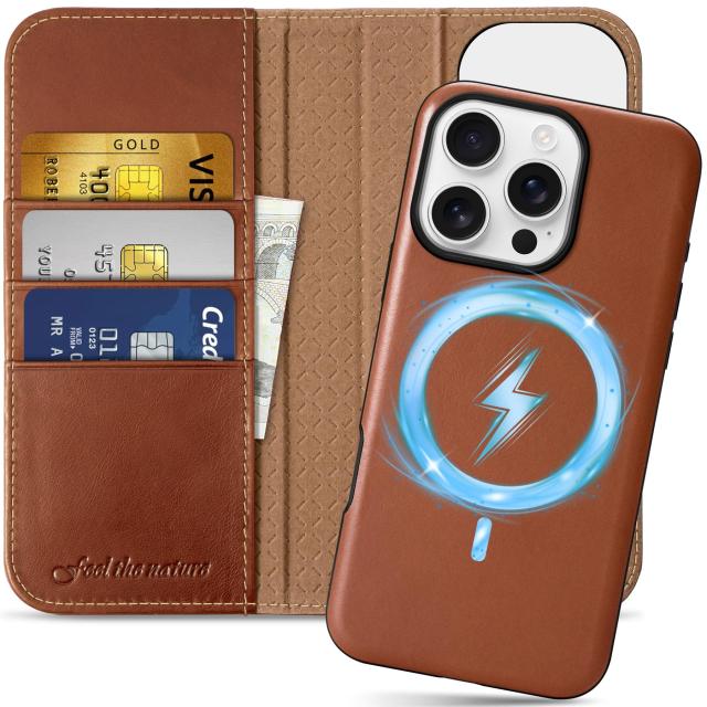 SHIELDON iPhone 16 Pro 対応手帳型ケース 2in1分離式 本革 取り外し自由 あいふぉん 16 プロ 携帯カバー 衝撃吸収 カード収納 横置きス