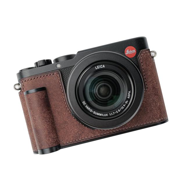 Iborrys 対応 Leica ライカ D-LUX8 専用 カメラケース カメラカバー カメラバッグ 本革 純手作＞＞＞銀付本革本体+メタルベースプレート+ハ