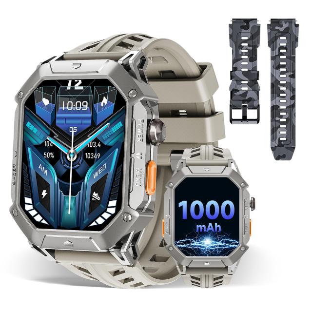 OUKITELスマートウォッチBT80、1000mAhバッテリーは30日間持続、防水