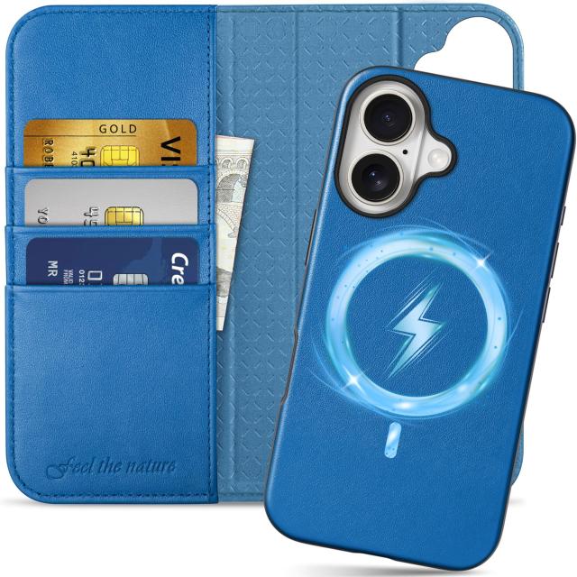 SHIELDON iPhone 16 対応手帳型ケース 2in1分離式 本革 取り外し自由 あいふぉん 16 携帯カバー 衝撃吸収 カード収納 横置きスタンド機能の通販は