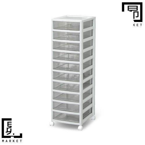 【中型10段】アイリスオーヤマ レターケース 引き出し段数組み換え可能 移動に便利なキャスター付き クリアタイプ デスク収納 収納ケースの通販は 7,715円