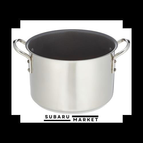 遠藤商事 業務用 (ムラノ) インダクション テフロンセレクト 寸胴鍋 20cm IH対応 18-8ステンレス/内面テフロン加工 AZV78 遠藤商事 業務用 ムラノ インダクション テフロンセレクト
