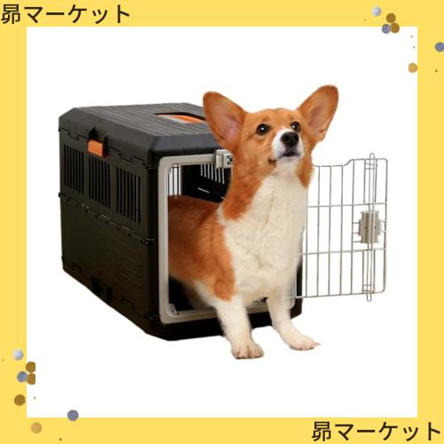 アイリスオーヤマ 犬 猫 キャリー 折りたたみ ブラック/オレンジ 中型犬用の通販は 21,300円