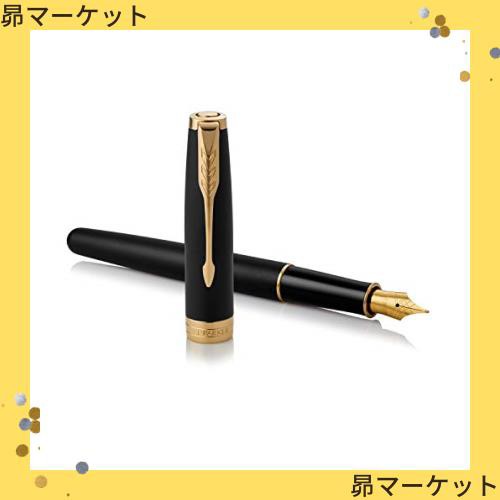 PARKER パーカー 万年筆 ソネット マットブラックGT 細字 18金