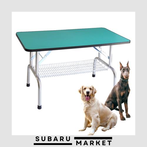 プチリュバンのトリミングテーブル/超大型LLサイズ/カゴ付/PVC/高さ65cm/110cm×60cm/折畳機能付