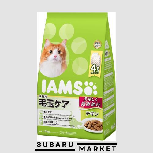 アイムス (IAMS) キャットフード 毛玉ケア チキン 成猫用 1.5kg×6個 (ケース販売)の通販は