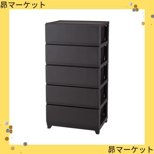 JEJ 収納ケース ダークブラウン 5段ワイド デコニー シーヴォ 108737の通販は