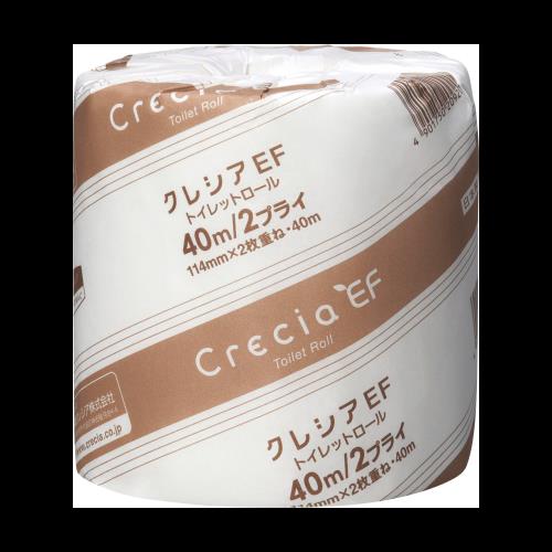 日本製紙クレシアクレシアEFトイレットロール ダブル 52.5m 1セット(64ロール：8ロール×8パック) 日本製 国産 紙クレシアクレシア EFトイレットロール 個包装 ダブル 芯