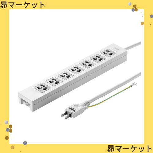 サンワサプライ(Sanwa Supply) 電源タップ 7個口(3P) 5m 雷ガード 一括集中スイッチ 裏面マグネット付き アースコード付きスイングプラグの通販は 5,050円