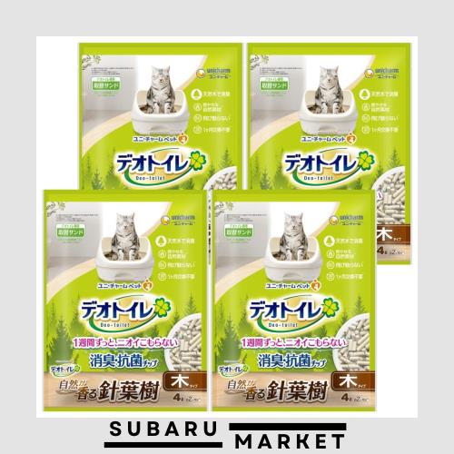 デオトイレ 針葉樹の消臭・抗菌チップ 16L(4L×4袋) [猫砂] システムトイレ 猫用 【まとめ買い】の通販は