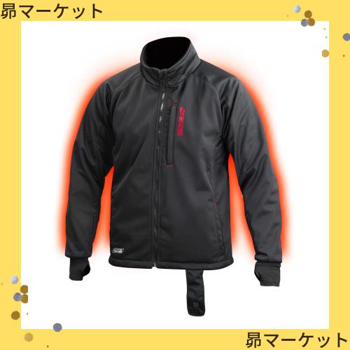 [KOMINE] バイク用 エレクトリックインナージャケット12V EK-106 1180 秋冬春向け 防風 電熱 08-106 メンズ Black Lの通販は
