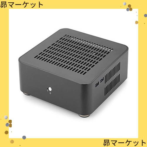 RGEEK PCケース デスクトップ すべてのアルミニウム コンピュータの小型PCケース (80MM, 黒(穴を開ける))の通販は 7,549円