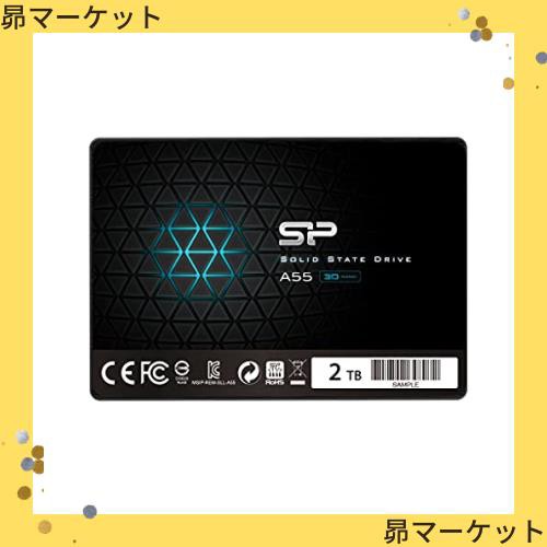 シリコンパワー SSD 2TB 3D NAND採用 SATA3 6Gb/s 2.5インチ 7mm PS4 動作確認済 3年保証 A55シリーズ SP002TBSS3A55S25 ブラックの通販は 19,650円
