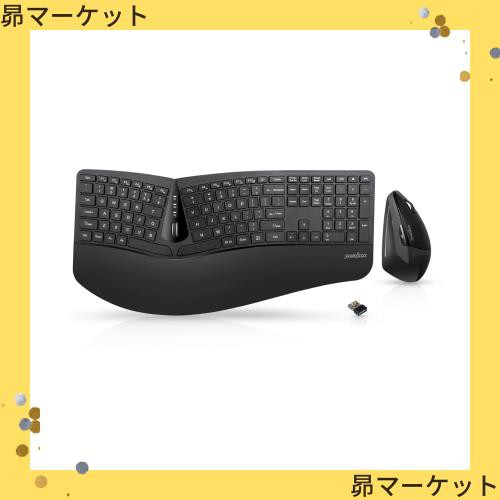 Perixx ぺリックス Periduo-605 ワイヤレス エルゴノミクス キーボード ＆ 垂直型 マウスセット キー左右分離型 調節可能パームレスト フの通販は 12,549円