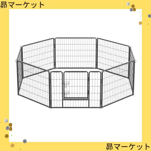 FEANDREA ペットフェンス 中型犬用 小型犬用 ペットサークル 折り畳み式 カタチ変更可 スチール製 犬ゲージ 複数連結可能 パネル8枚  室内の通販はau PAY マーケット - 昴マーケット | au PAY マーケット－通販サイト