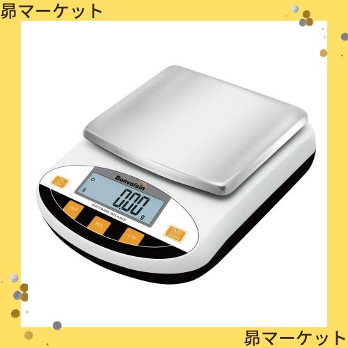 Bonvoisin デジタルはかり 5000gx0.01g 精密電子はかり 10mg 高精度電子天びん 計量器 分析電子天秤 皿寸法：180*140mm 電池別売り 日本の通販は 15,250円