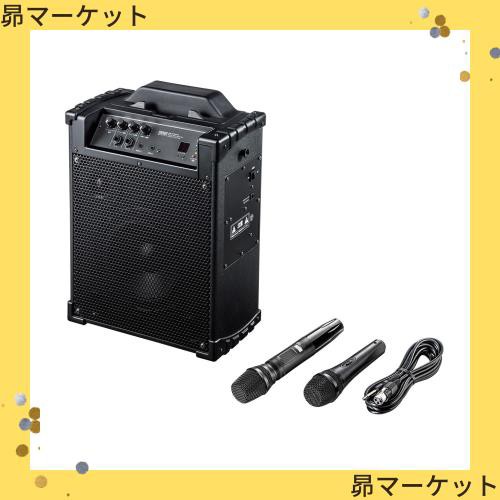 サンワサプライ(Sanwa Supply) ワイヤレスマイク スピーカー 拡声器(最大出力60W・AC電源/充電式、音楽再生) MM-SPAMP10