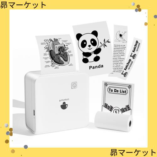 サーマルプリンター Phomemo M02 Pro 300DPI スマホ対応 モバイル ポータブル式 ミフォトプリンタ メモプリンター 感熱 白黒 写真印刷 Blの通販は