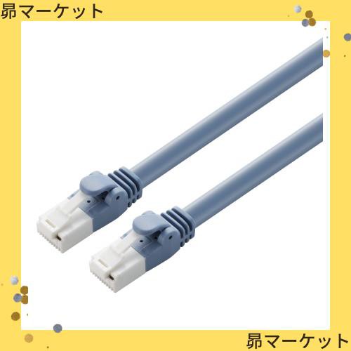 エレコム LANケーブル CAT6A対応 100m 爪折れ防止カバー 簡易パッケージ EU RoHS指令準拠 単線 ブルー LD-GPAT/BU100RSの通販は