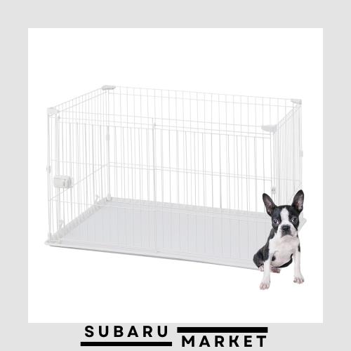 アイリスオーヤマ システムサークルトレー付き STS-1200T ホワイト 中型犬用 幅113×奥行79×高さ65.5cmその他ペット・ペットグッズ