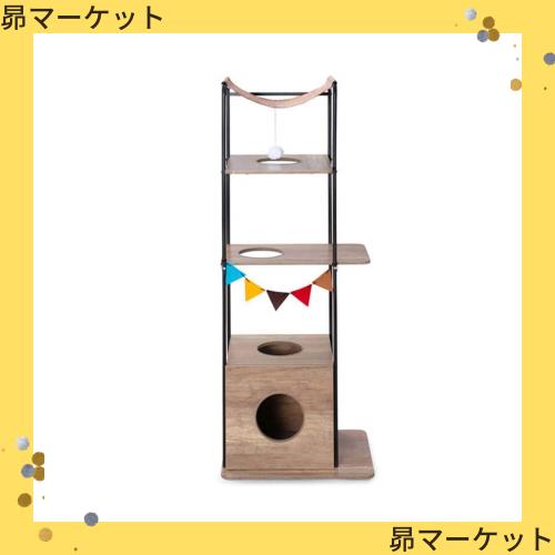 アイリスオーヤマ 猫用おもちゃ キャットウッディシェルフ ブラウン PUS-150の通販は