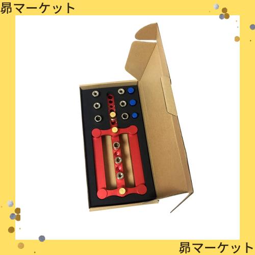 SOYAN ドリル ガイド ダボ穴治具 垂直 穴あけ 木工用 ダボガイドセット 調整可能 6/8/10mm 日本語商品仕様書（赤）の通販は 4,914円