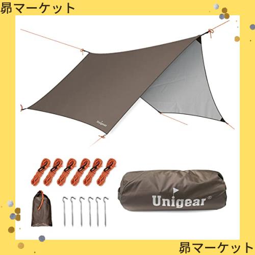 Unigear 防水タープ ヘキサ 紫外線対策 UVカット 撥水加工 軽量 遮熱性 収納ケース付き 持ち運び便利の通販は 5,924円