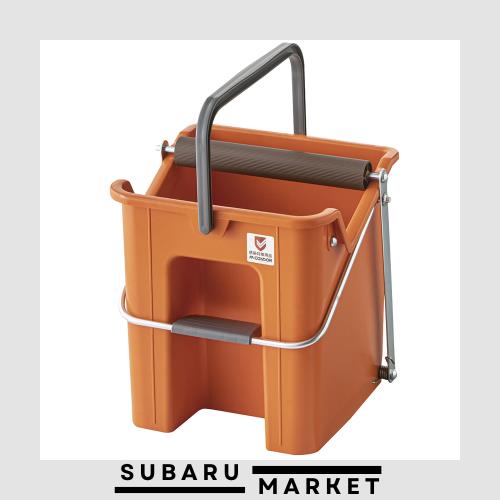 山崎産業(Yamazaki Sangyo) 抗ウイルス剤配合 日本製 モップ絞り バケツ コンパクト 軽量 タフスクイザー 194896 SQ814-000X-MB オレンジの通販は