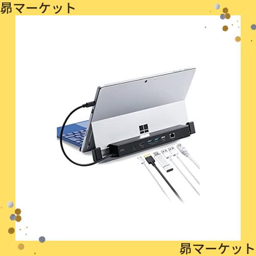サンワダイレクト ドッキングステーション Surface Pro8 /Pro7 /Pro7 Plus/Pro X/Go 3 / Go 2 /Go専用 HDMI USB×3ポート 有線LAN PD100Wの通販は
